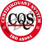 Oficiální dopis CQS k vydání normy ISO 45001